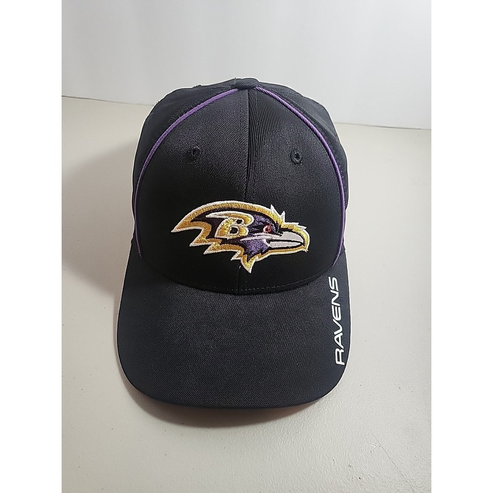 Baltimore Ravens  Fitted Black Purple NFL Apparel Football Nylon Youth Hat Cap